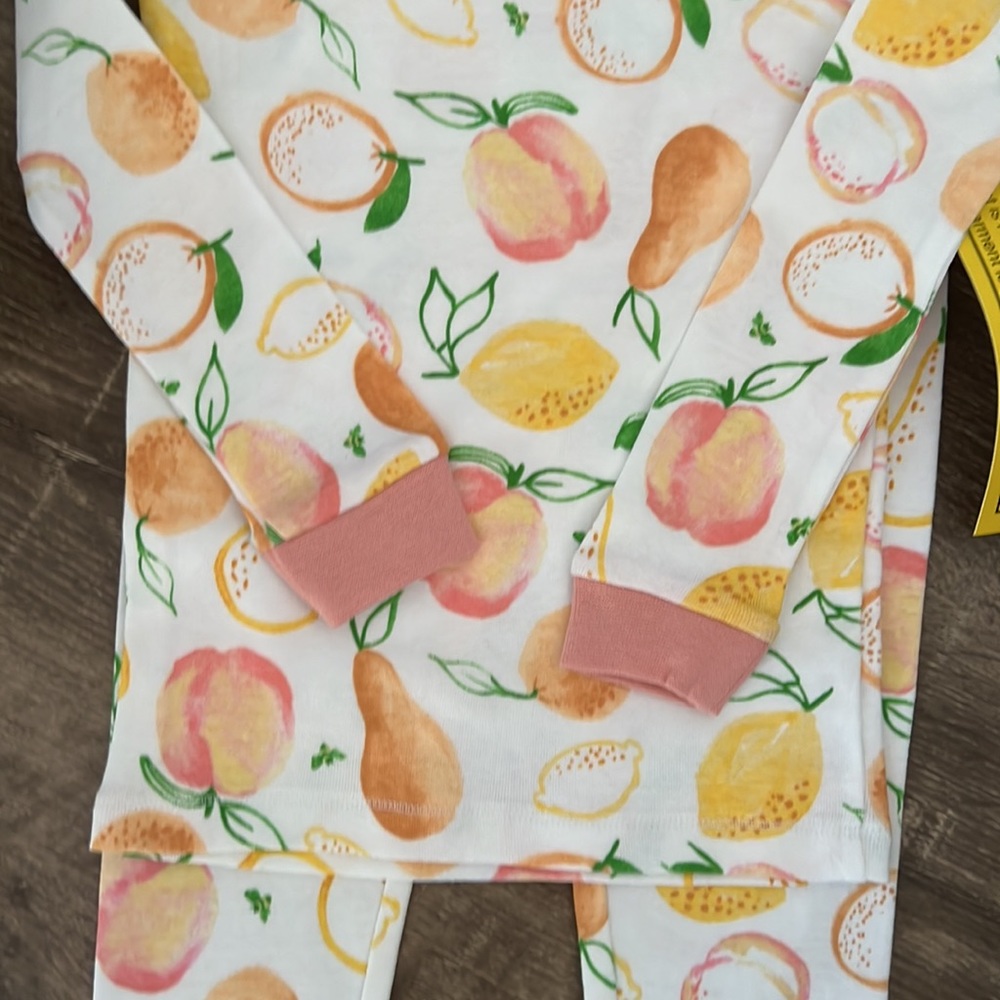 NEW Burt’s Bees 2 Piece Toddler Girl Pajamas 100% Organic Cotton - Picture 3 of 7